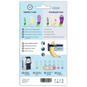 Préservatifs Échantillon de MISTER SIZE 3 tailles 53, 57 et 60 | Boîte de 3