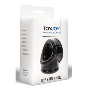 Ballstretcher souple TRIPLE PIPE Noir avec Ouvertures 30 mm