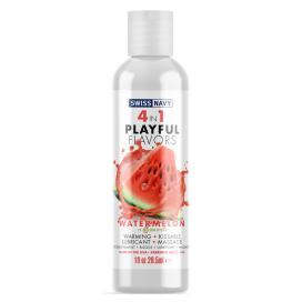 Lubrifiant Aromatisé 4-en-1 PLAYFUL FLAVORS Pastèque 29.5ml Blanc