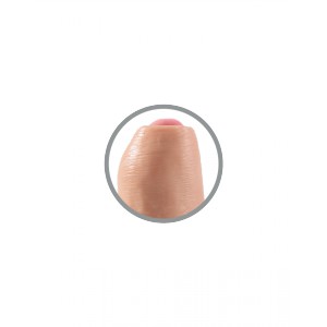 Gode UNCUT de KingCock 15cm avec gland à décalotter