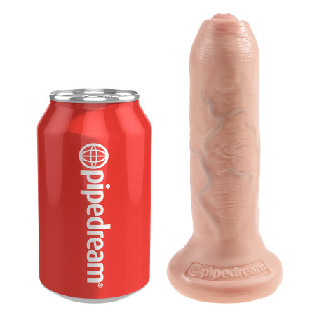 Gode UNCUT de KingCock 15cm avec gland à décalotter