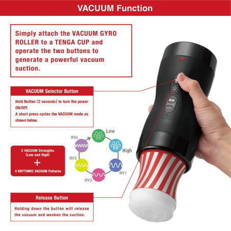Kit Succion et Rotation TENGA VACUUM GYRO ROLLER