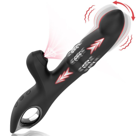 Vibro Rabbit VIBECTIONS 14 x 3.5cm Noir
