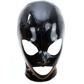 Cagoule en Latex TEXIE Noir Zip 2