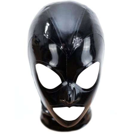 Cagoule en Latex TEXIE Noir Zip