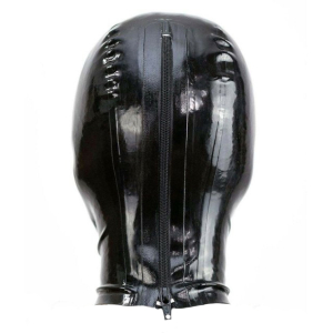 Cagoule en Latex TEXIE Noir Zip