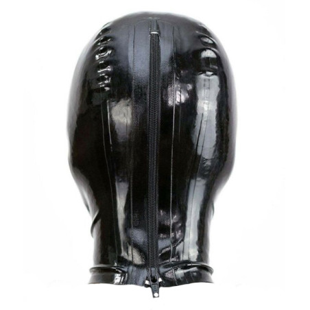 Cagoule en Latex TEXIE Noir Zip