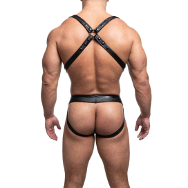 Ensemble Jock et Harnais NAUSICA Noir-Rouge 2