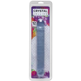 Double gode Jelly Crystal Bleu 29cm 2