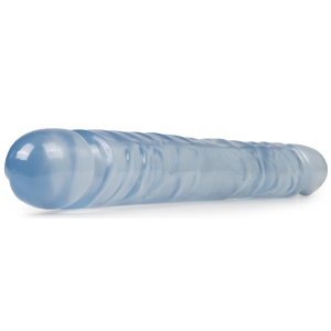 Double gode Jelly Crystal Bleu 29cm