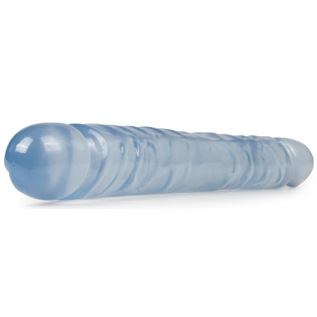 Double gode Jelly Crystal Bleu 29cm