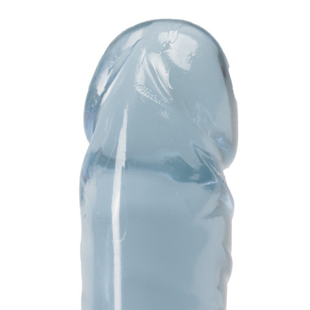 Double gode Jelly Crystal Bleu 29cm