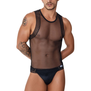 Débardeur Transparent en Mesh BASTET Noir Transparent