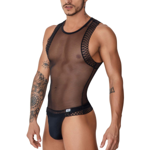 Débardeur Transparent en Mesh BASTET Noir Transparent