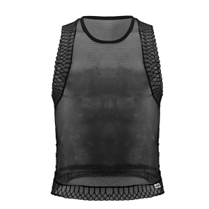 Débardeur Transparent en Mesh BASTET Noir Transparent