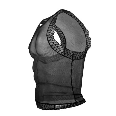 Débardeur Transparent en Mesh BASTET Noir Transparent