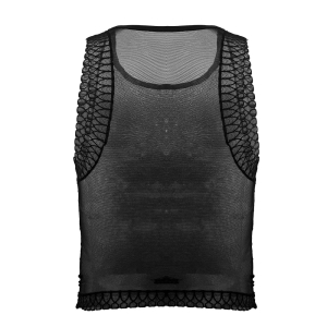 Débardeur Transparent en Mesh BASTET Noir Transparent