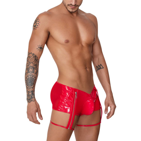Boxer Porte-Jarretelles LAKSHMI Rouge Gris