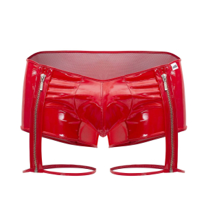Boxer Porte-Jarretelles LAKSHMI Rouge Gris