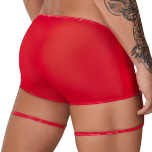 Boxer Porte-Jarretelles LAKSHMI Rouge Gris
