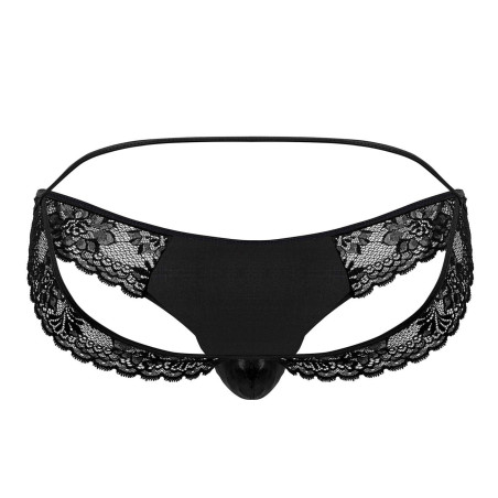 Jockstrap Dentelle QETESH Noir Mouillé