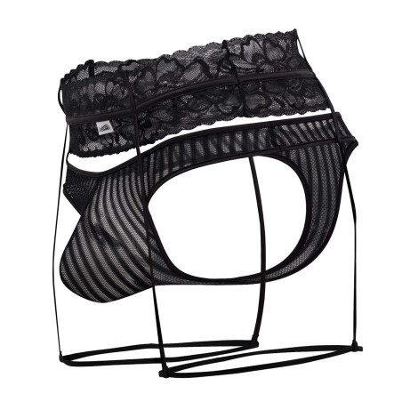 Porte-Jarretelles String TORETH Noir Dentelle