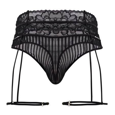 Porte-Jarretelles String TORETH Noir Dentelle