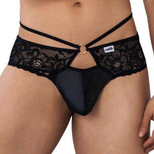 String Dentelle à Lacets ATARGIS Noir
