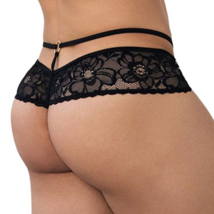 String Dentelle à Lacets ATARGIS Noir