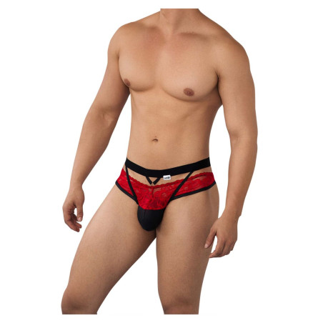 Jockstrap Dentelle LALITA Noir et Rouge