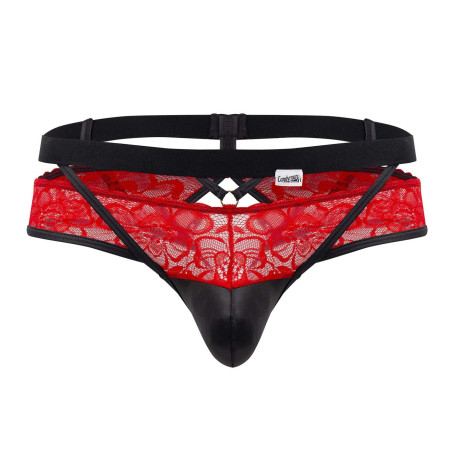 Jockstrap Dentelle LALITA Noir et Rouge