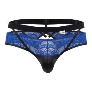 Jockstrap Dentelle LALITA Noir et Bleu