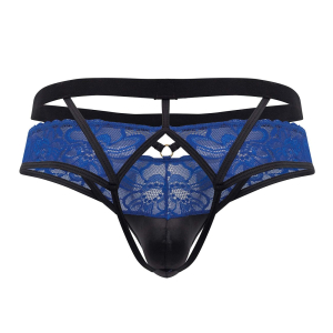 Jockstrap Dentelle LALITA Noir et Bleu