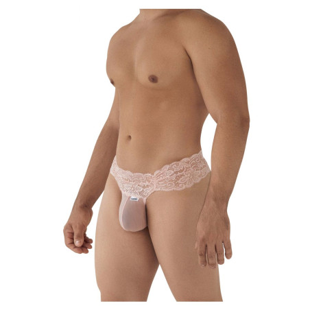 String Dentelle à Lacets UZZA Rose Dentelle