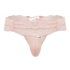 String Dentelle à Lacets UZZA Rose Dentelle