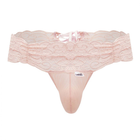 String Dentelle à Lacets UZZA Rose Dentelle
