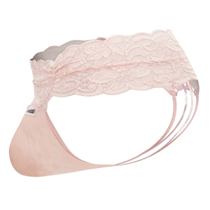 String Dentelle à Lacets UZZA Rose Dentelle