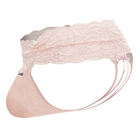 String Dentelle à Lacets UZZA Rose Dentelle