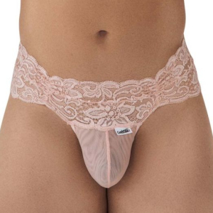 String Dentelle à Lacets UZZA Rose Dentelle