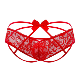 Jockstrap Noeud FRIGG Rouge Dentelle