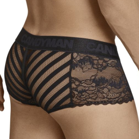 Boxer Dentelle KYBELE Noir Transparent 2