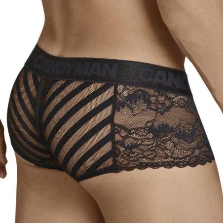 Boxer Dentelle KYBELE Noir Transparent