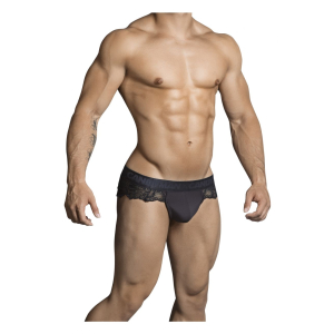 String Dentelle BES Noir Transparent