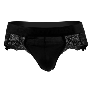 String Dentelle BES Noir Transparent