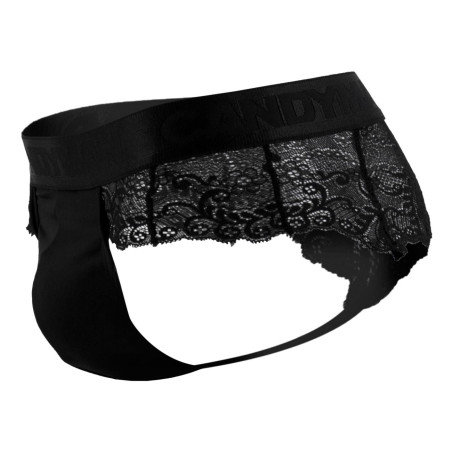 String Dentelle BES Noir Transparent