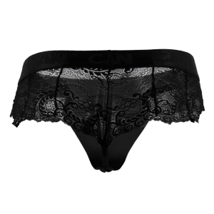 String Dentelle BES Noir Transparent
