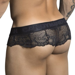 String Dentelle BES Noir Transparent
