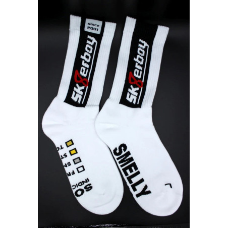 Chaussettes blanches SMELLY Sk8erboy