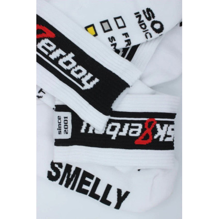 Chaussettes blanches SMELLY Sk8erboy