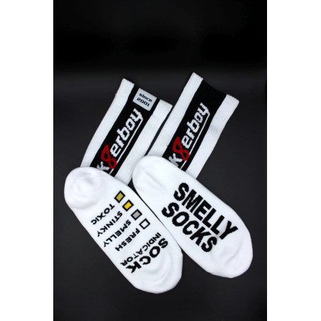 Chaussettes blanches SMELLY Sk8erboy